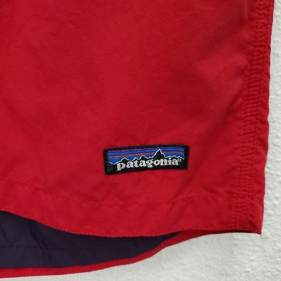 PATAGONIA Men’s Red Nylon Hiking Outdoors Quick Dry Board Boating Swim Shorts - Picture 3 of 11